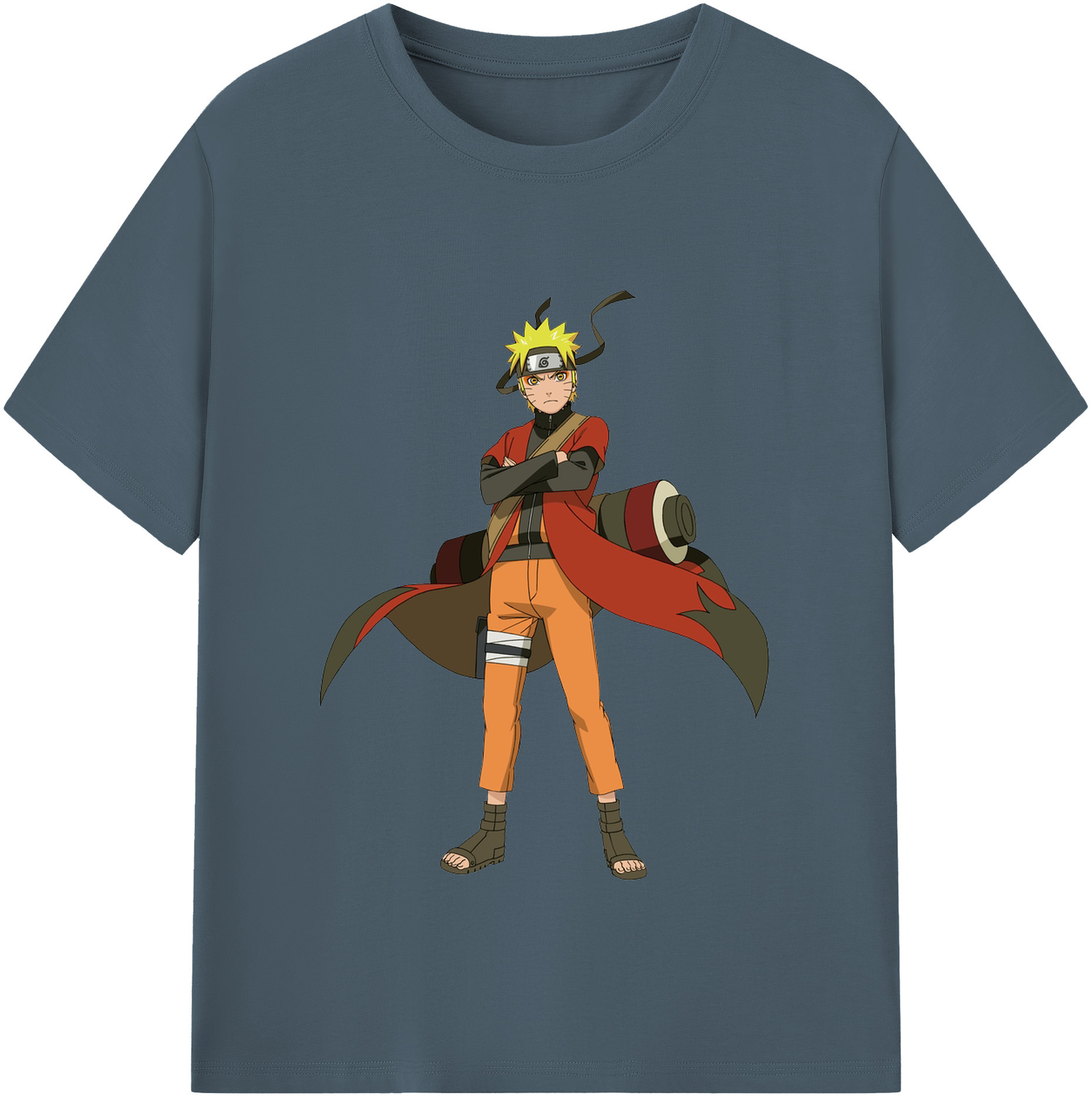 （画像用） NARUTO -ナルト- うずまき ナルト Uzumaki Naruto 綿100％半袖Tシャツ（フロントプリント）